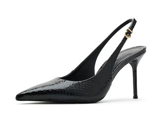 Schutz Paola High Womens Heels Black 1 : 10.5 M, Leather