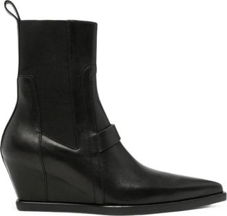 Rick Owens Schoenen, Dames, Zwart, 44 EU, Leer, Sharp Wedge Sliver