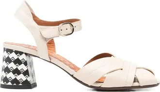 Chie Mihara Criss-cross Block-heel Sandals