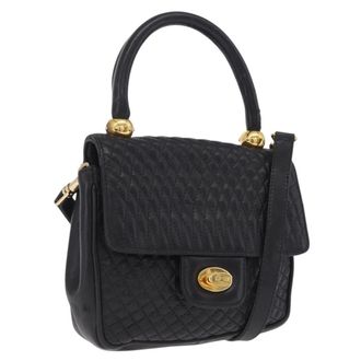 Bally Handbag Leather Leather Handbag (Pre-Owned)