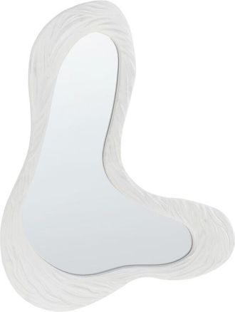 Beliani Beliani - Espejo de pared decorativo 83 x 61 cm asimétrico estilo retro mdf blanco Guiclan