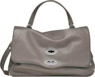 Zanellato Tassen, Dames, Grijs, ONE Size, Leer, Postina Daily S