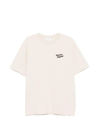 Maison Kitsun&eacute; handschrift katoenen T-shirt