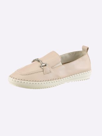 Heine Slipper HEINE, Damen, Gr. 35, beige, Leder, Schuhe Slipper