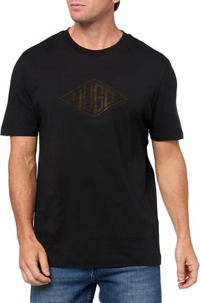 HUGO BOSS Hugo Mens Dalendi Short Sleeve Crew Neck T-Shirt, Black
