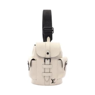 Louis Vuitton Pre-owned Christopher XS Taurillon Leder Heuptas - Heren - Pre-owned - Beige - Maat: ONE Size Leer