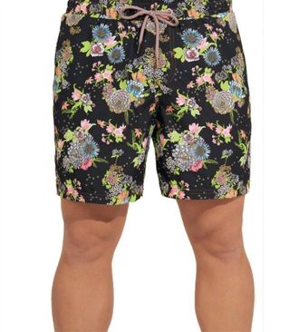Maaji Sailor Trunks In Black Bouquete