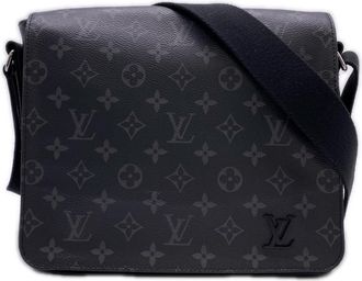 Louis Vuitton Gray Coated Canvas Shoulder Bag (Pre-Owned)