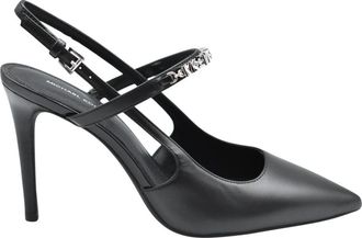 Michael Kors Dina Flex Slingback Pump - Dames - Pumps - Zwart - 41 1/2 EU - Leer - Schoenen