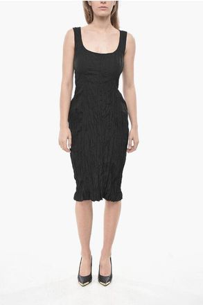 Bottega Veneta Midi Dress with Crinkled Effect size 38