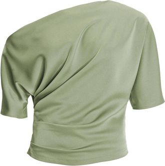 Swing Swing, Dames, Blouses & Shirts, Groen, Maat: XL Satijn