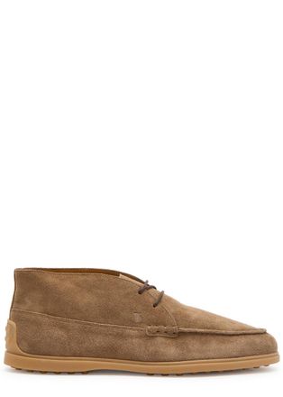 Tod's Polacco Suede Boots - Brown - 10 (IT44 / UK10)