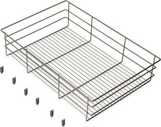 Emuca Emuca Caj&oacute;n De Alambre Para Armarios Y Vestidores Quartz, 640mm (m80), Acero, Titanio