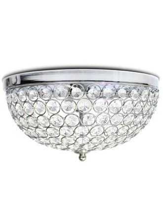 Lalia Home Crystal Glam 2 Light Ceiling Flush Mount