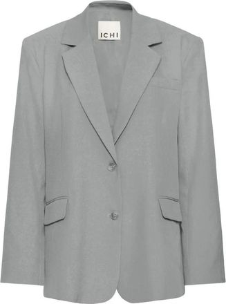 Ichi Blazers - Dames - Blazers - Grijs - XL - Leer - Jassen