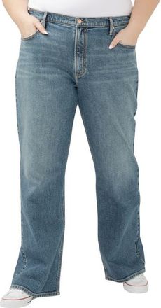 Silver Jeans Co High Waist Wide Leg Jeans in Acoustic at Nordstrom, Size 12W X 31