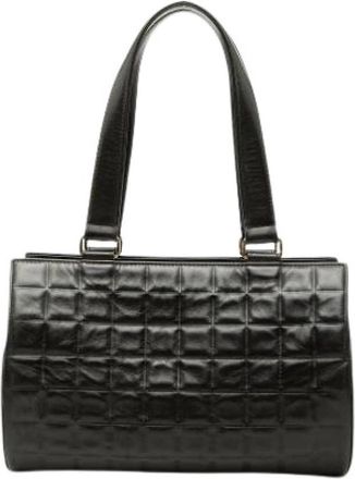 Chanel Pre-owned Quilted Shoulder Bag - Dames - Vintage Handtas - Zwart - ONE Size - Leer - Vintage