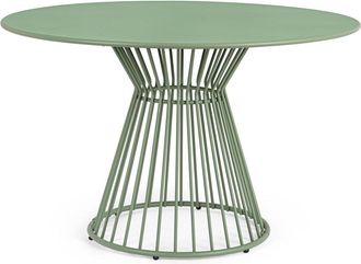 BIZZOTTO Moderner, runder Gartentisch Austin &oslash; 120 cm - Blattgr&uuml;n