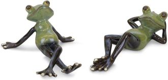 Melrose International Metal Bird and Mushroom Garden Stake (Set of 2) - Brown