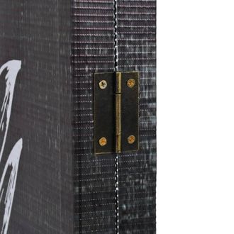 Berkfield Home Decorative Folding Room Divider 160x170 cm Feathers Black & White