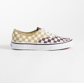 Vans Authentic sneakers a scacchi beige e viola-Multicolore