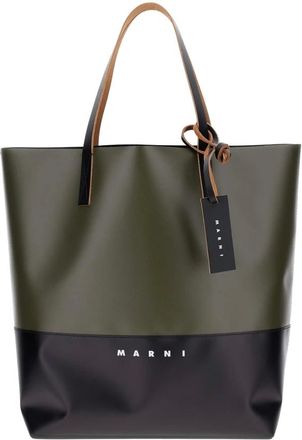 Marni Tassen, Heren, Groen, ONE Size, Leer, Tribeca Tote