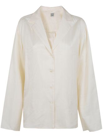 Toteme Monogram Silk Pijama Top