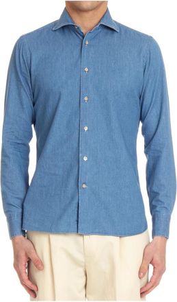 Borriello Denim Overhemd - Heren - Spijkeroverhemden - Blauw - 4XL - Denim - Overhemden