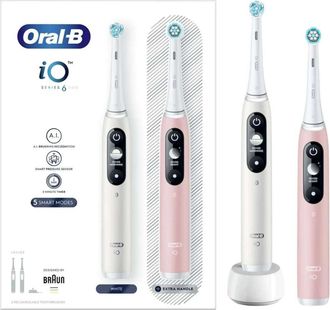 Braun Oral-b - Cepillo De Dientes El&eacute;ctrico Io Series 6 Duo, Blanco/rosa 4210201381877