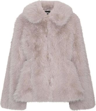 Rotate ROTATE Birger Christensen - Chaqueta Corta de Pelo Sint&eacute;tico Acampanada - Jackets - Mujer - Gris - S