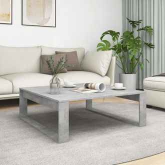 vidaXL Vidaxl - Mesa De Centro Madera De Ingenier&iacute;a Gris Hormig&oacute;n 100x100x35 Cm