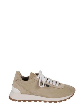 Brunello Cucinelli Beige Leather Sneakers