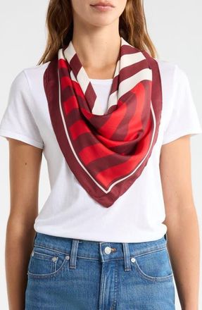 Madewell Medium Silk Bandana in Dusty Merlot at Nordstrom