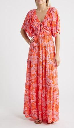 Rip Curl Aloha State Maxi Dress in Red at Nordstrom, Size X-Large