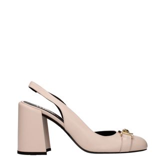 Versace Pink Leather High Heel Womens Pumps