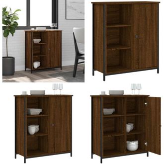 vidaXL Credenza Rovere Marrone 70x30x80 cm in Legno Multistrato - Credenza marrone - Credenza in legno multistrato