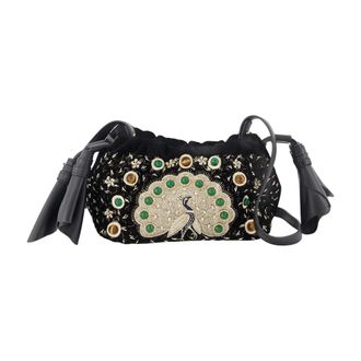 Zimmermann Cloud 91 Small Peacock Clutch - Dames - Tassen - Zwart - Maat: ONE Size Synthetisch