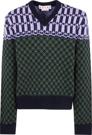Marni Sweater V Neck Cvmg0157q0.Ufh101