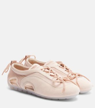 Simone Rocha Zapatillas de ante con aberturas