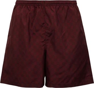 Gucci Ba&ntilde;ador de Popel&iacute;n Estampado de Poli&eacute;ster - Swimwear - Hombre - Rojo - M