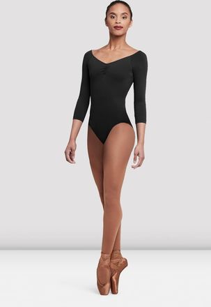 Bloch BLOCH Ladies Dana 3/4 Sleeve Leotard, Black