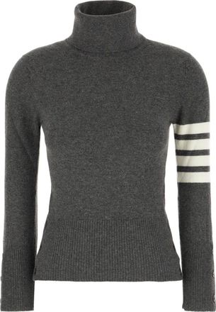 Thom Browne Dames, Truien, Grijs, Maat: XS Kasjmier