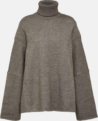 The Row Erci alpaca and silk turtleneck sweater