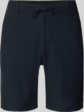 Selected Regular Fit Chinoshorts aus Baumwoll-Leinen-Mix Modell BRODY in Black, Gr&ouml;&szlig;e XXL
