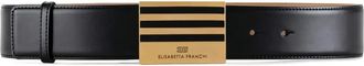 Elisabetta Franchi logo-detail buckle belt - Black