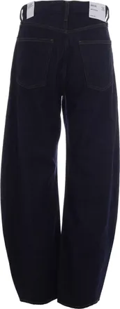 A Gold E Womens Jeans Luna Pieced Denim Blue Regenerative Cotton