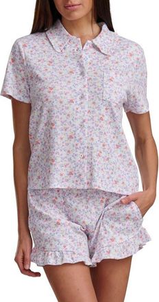 Splendid Ruffle Collar Short Pajamas in Sweet Blossom at Nordstrom, Size Medium