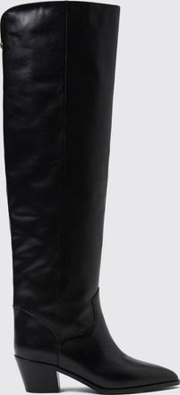 Twinset Stivali cuissardes in pelle liscia con tacco medio
