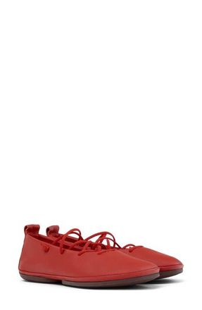Camper Right Nina Ballerina Flat in Medium Red at Nordstrom, Size 35