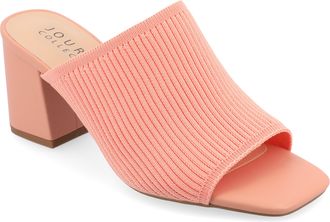 Journee Collection Womens Medium and Wide Width Lorenna Open Square Toe Block Heel Sandals